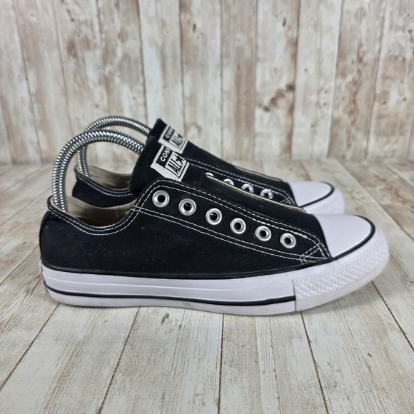 Converse All Star Slip On Sneakers Black Canvas Women's Size‎ 7 Casual Shoes - Picture 1 of 8